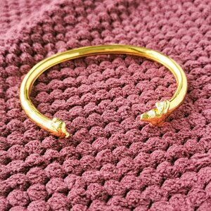Kate Spade Gold Hot Dog Flex Cuff Bracelet NEW